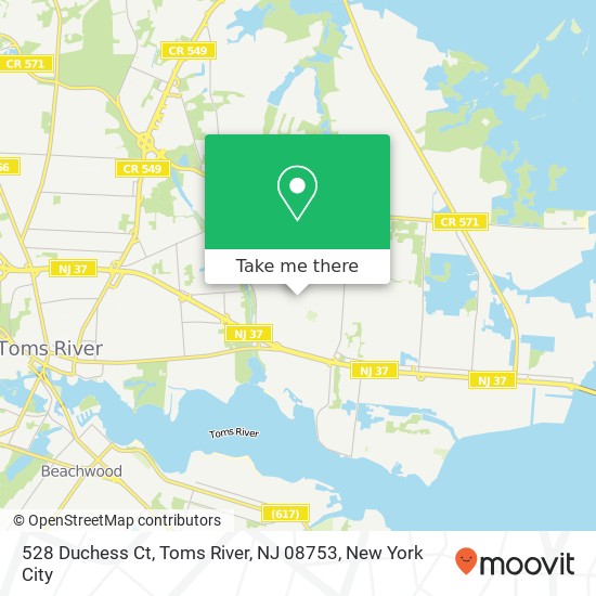 528 Duchess Ct, Toms River, NJ 08753 map