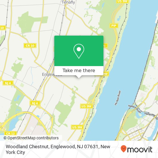 Mapa de Woodland Chestnut, Englewood, NJ 07631