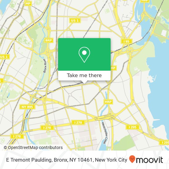 Mapa de E Tremont Paulding, Bronx, NY 10461