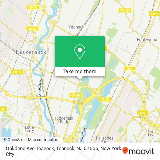 Oakdene Ave Teaneck, Teaneck, NJ 07666 map