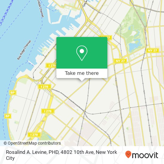 Mapa de Rosalind A. Levine, PHD, 4802 10th Ave