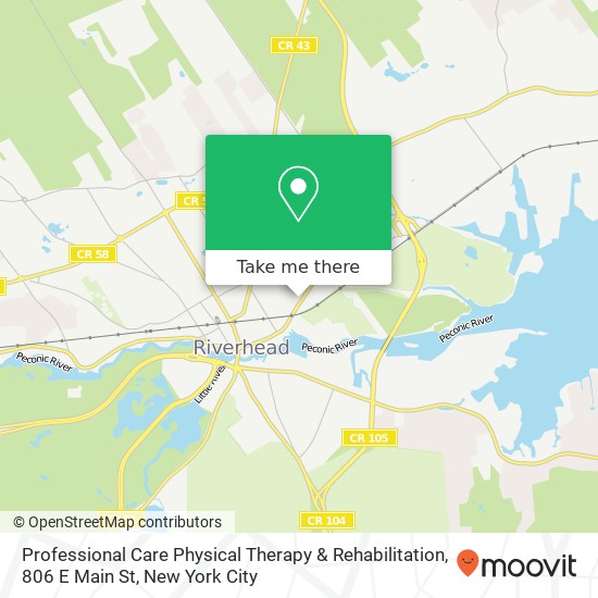 Mapa de Professional Care Physical Therapy & Rehabilitation, 806 E Main St