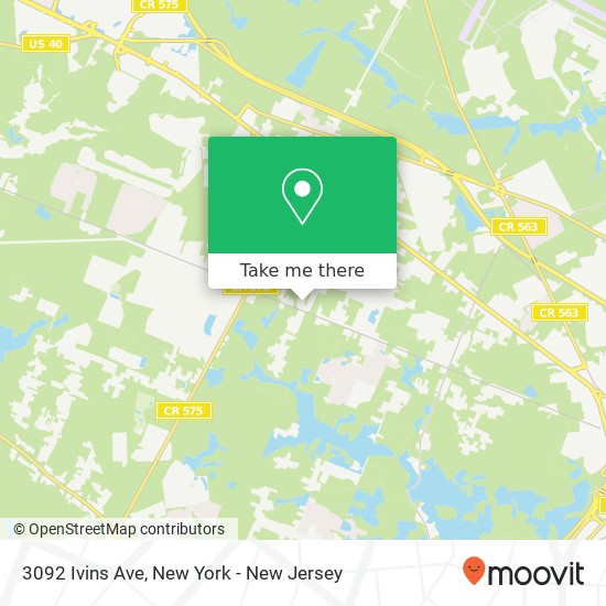 Mapa de 3092 Ivins Ave, Egg Harbor Twp, NJ 08234