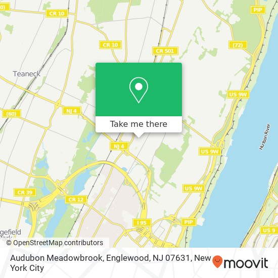 Mapa de Audubon Meadowbrook, Englewood, NJ 07631