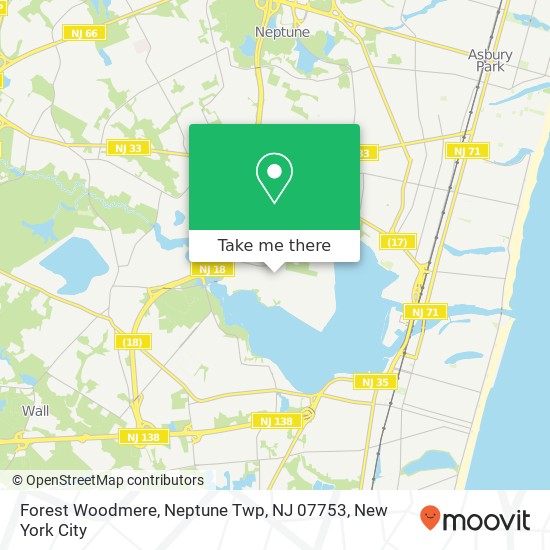 Mapa de Forest Woodmere, Neptune Twp, NJ 07753
