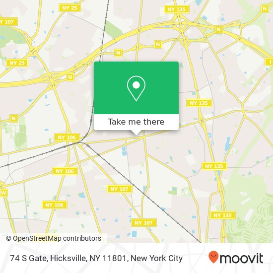 Mapa de 74 S Gate, Hicksville, NY 11801