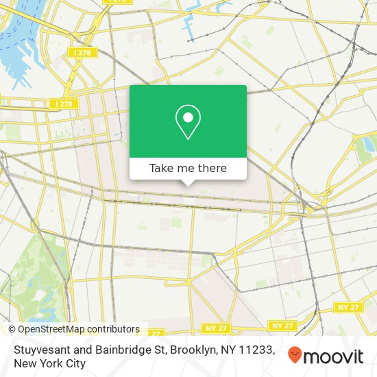 Stuyvesant and Bainbridge St, Brooklyn, NY 11233 map