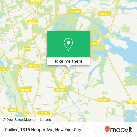 Mapa de Chillies, 1315 Hooper Ave