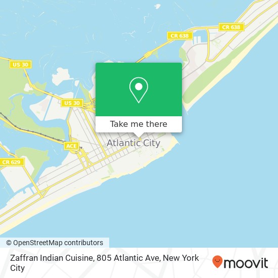 Zaffran Indian Cuisine, 805 Atlantic Ave map
