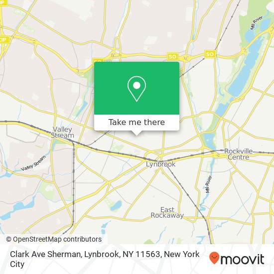 Mapa de Clark Ave Sherman, Lynbrook, NY 11563