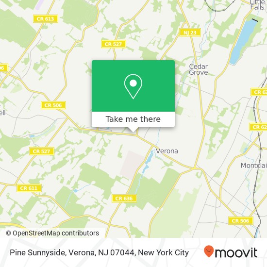 Mapa de Pine Sunnyside, Verona, NJ 07044