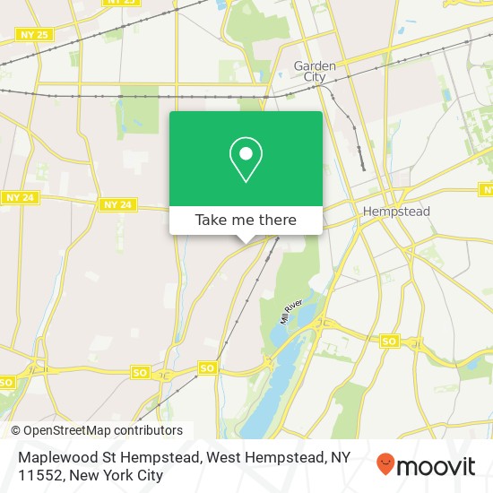 Mapa de Maplewood St Hempstead, West Hempstead, NY 11552