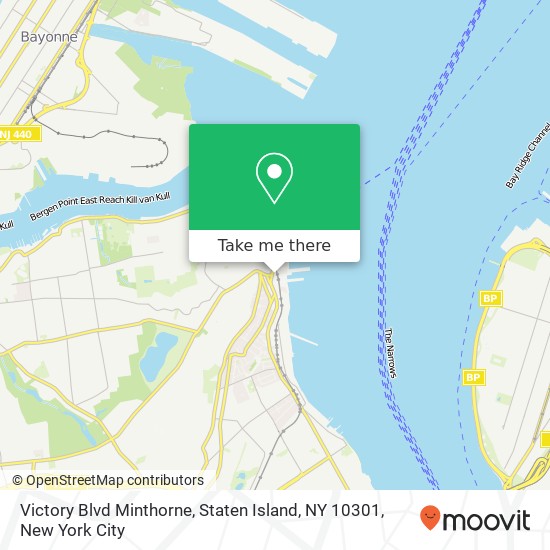 Mapa de Victory Blvd Minthorne, Staten Island, NY 10301