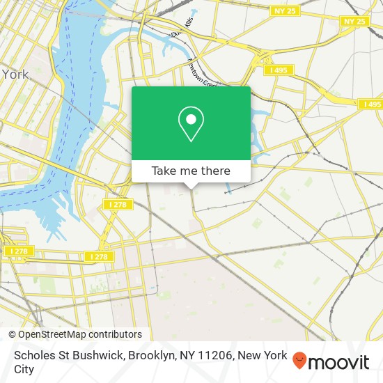 Scholes St Bushwick, Brooklyn, NY 11206 map