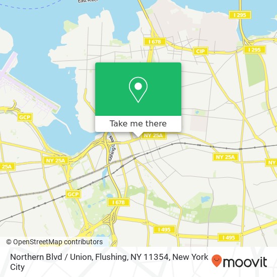 Mapa de Northern Blvd / Union, Flushing, NY 11354