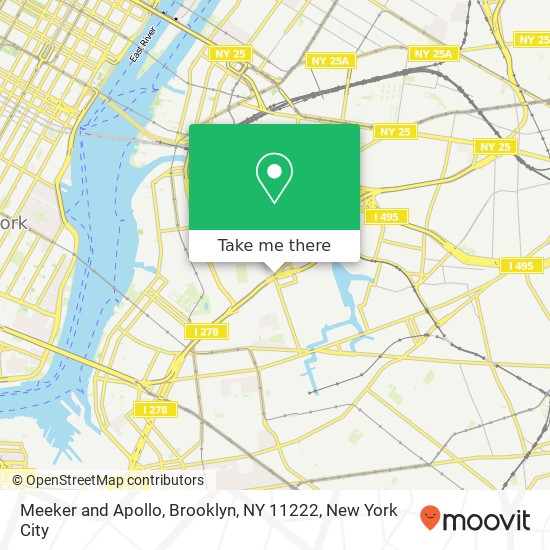 Meeker and Apollo, Brooklyn, NY 11222 map