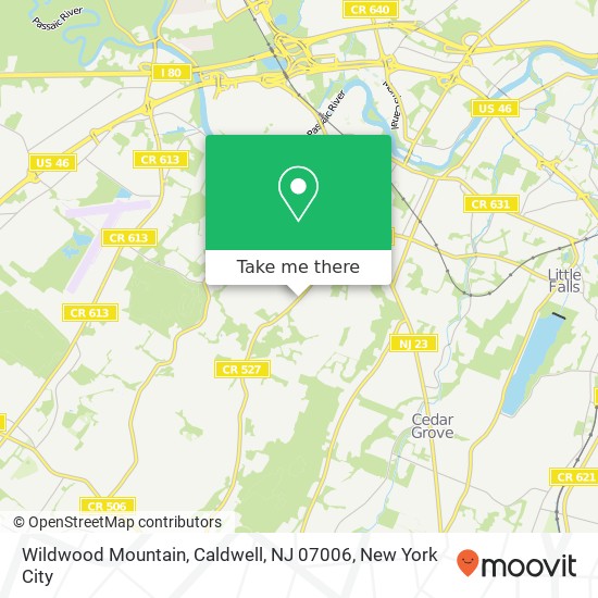 Wildwood Mountain, Caldwell, NJ 07006 map