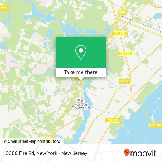 Mapa de 3386 Fire Rd, Egg Harbor Twp, NJ 08234