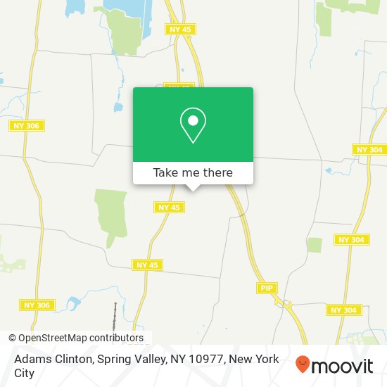 Mapa de Adams Clinton, Spring Valley, NY 10977