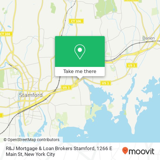 R&J Mortgage & Loan Brokers Stamford, 1266 E Main St map