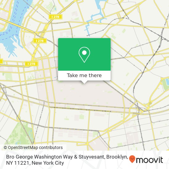 Bro George Washington Way & Stuyvesant, Brooklyn, NY 11221 map