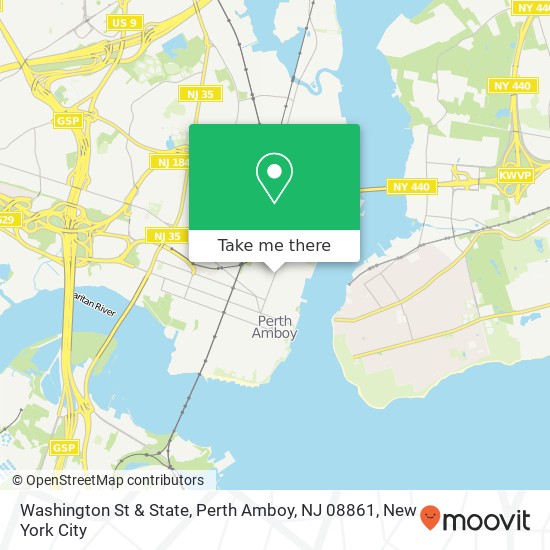 Mapa de Washington St & State, Perth Amboy, NJ 08861