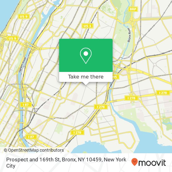 Mapa de Prospect and 169th St, Bronx, NY 10459