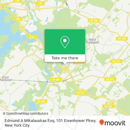 Edmund A Mikalauskas Esq, 101 Eisenhower Pkwy map