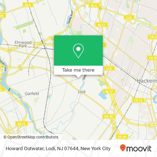 Howard Outwater, Lodi, NJ 07644 map