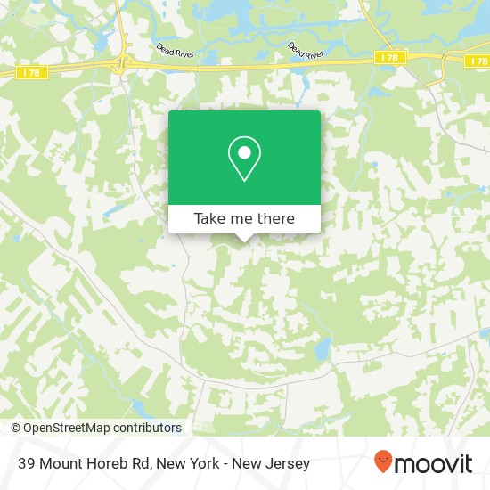 Mapa de 39 Mount Horeb Rd, Warren, NJ 07059