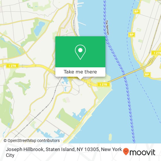 Mapa de Joseph Hillbrook, Staten Island, NY 10305