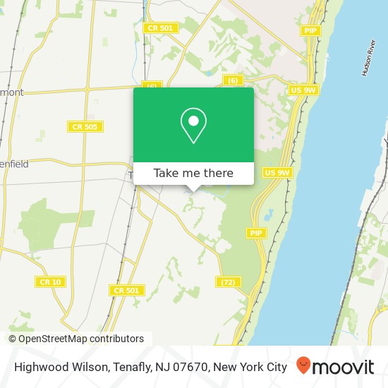 Mapa de Highwood Wilson, Tenafly, NJ 07670