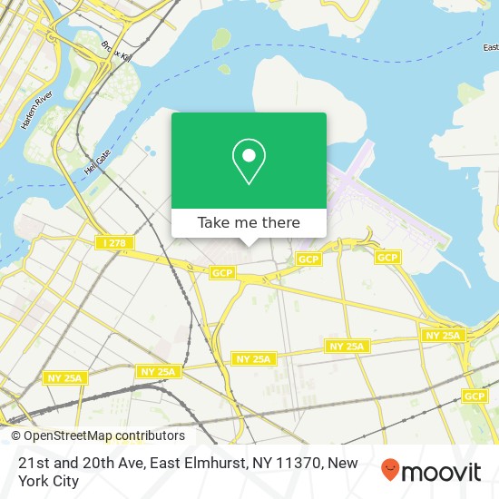 Mapa de 21st and 20th Ave, East Elmhurst, NY 11370