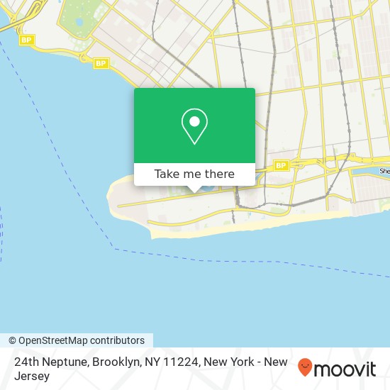 Mapa de 24th Neptune, Brooklyn, NY 11224