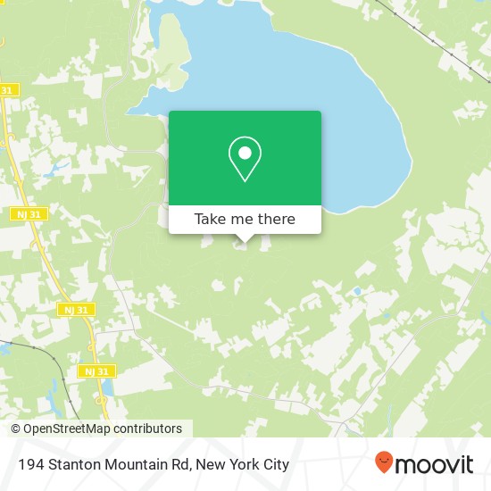 Mapa de 194 Stanton Mountain Rd, Lebanon, NJ 08833