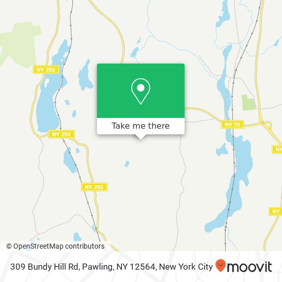 Mapa de 309 Bundy Hill Rd, Pawling, NY 12564