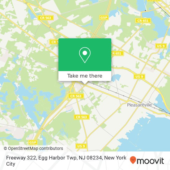 Mapa de Freeway 322, Egg Harbor Twp, NJ 08234