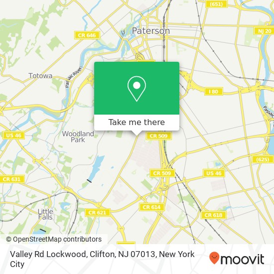 Valley Rd Lockwood, Clifton, NJ 07013 map