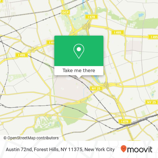 Mapa de Austin 72nd, Forest Hills, NY 11375