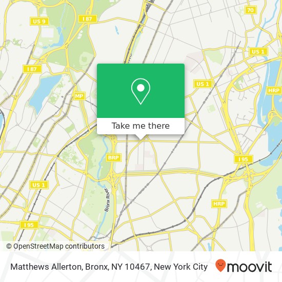Mapa de Matthews Allerton, Bronx, NY 10467