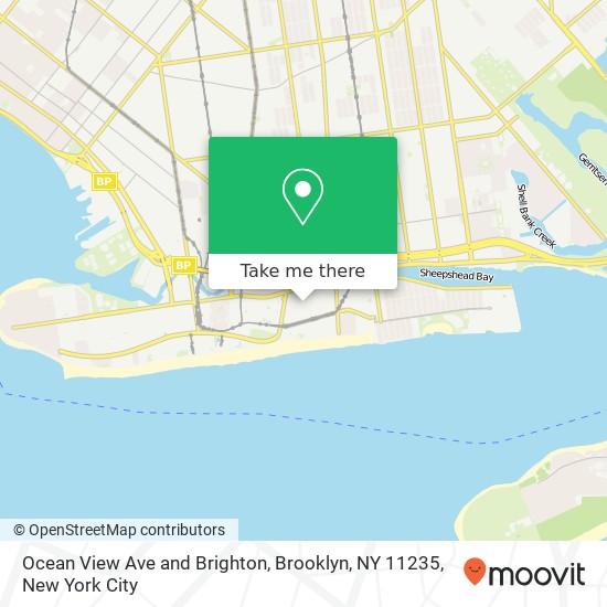 Mapa de Ocean View Ave and Brighton, Brooklyn, NY 11235