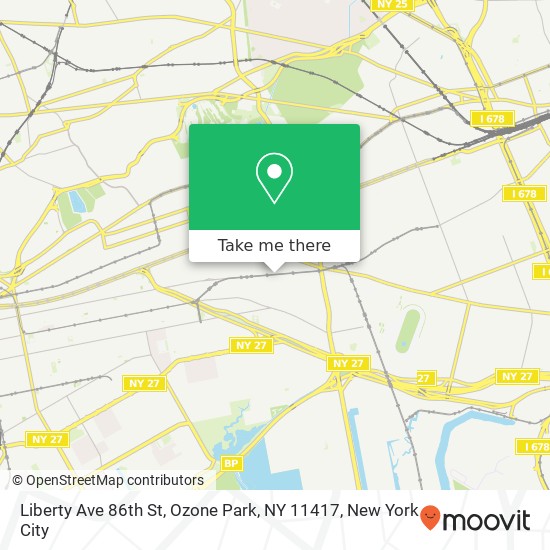 Mapa de Liberty Ave 86th St, Ozone Park, NY 11417