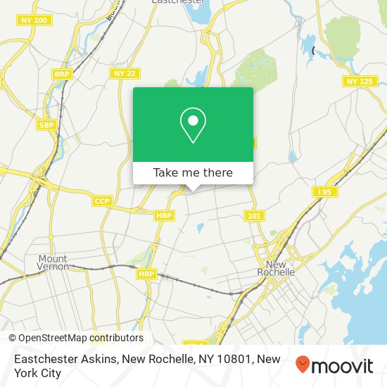 Mapa de Eastchester Askins, New Rochelle, NY 10801