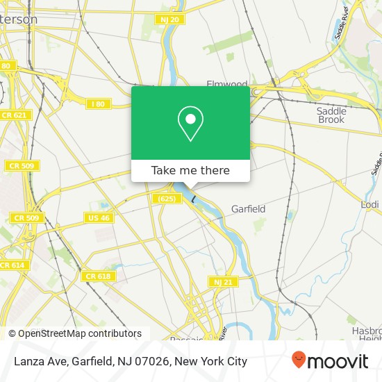 Mapa de Lanza Ave, Garfield, NJ 07026