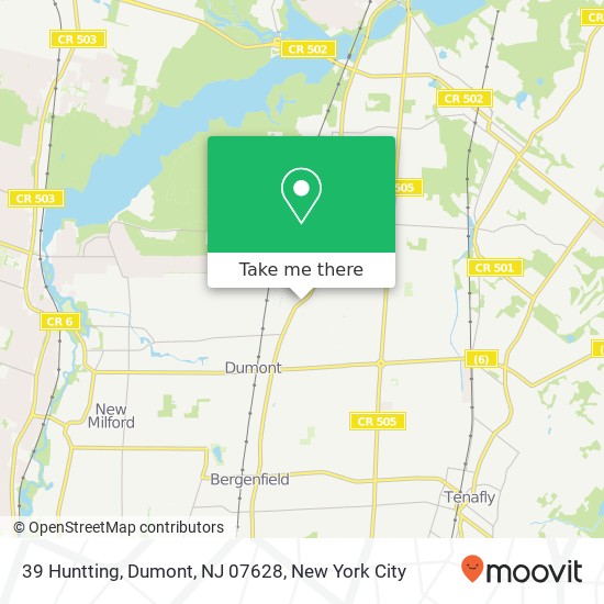 Mapa de 39 Huntting, Dumont, NJ 07628