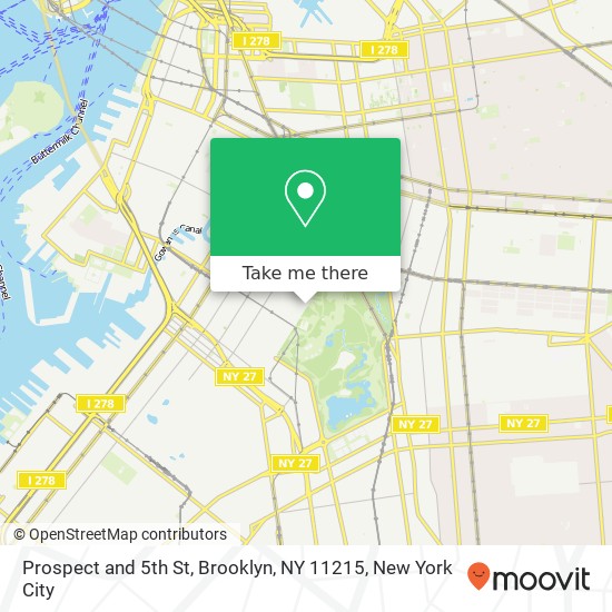 Mapa de Prospect and 5th St, Brooklyn, NY 11215