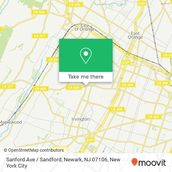 Sanford Ave / Sandford, Newark, NJ 07106 map