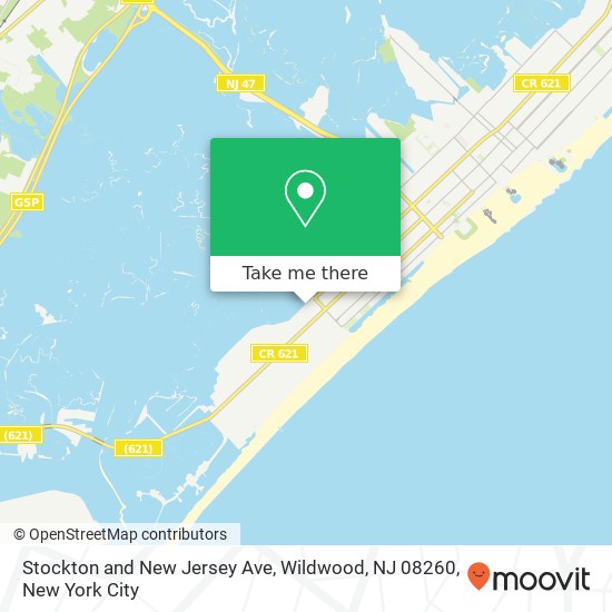 Stockton and New Jersey Ave, Wildwood, NJ 08260 map
