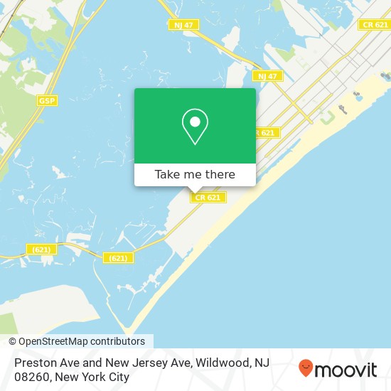 Preston Ave and New Jersey Ave, Wildwood, NJ 08260 map