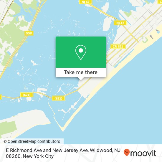 E Richmond Ave and New Jersey Ave, Wildwood, NJ 08260 map